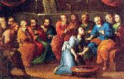 Mota, Jose de la Christ Washing the Feet of the Disciples Spain oil painting artist